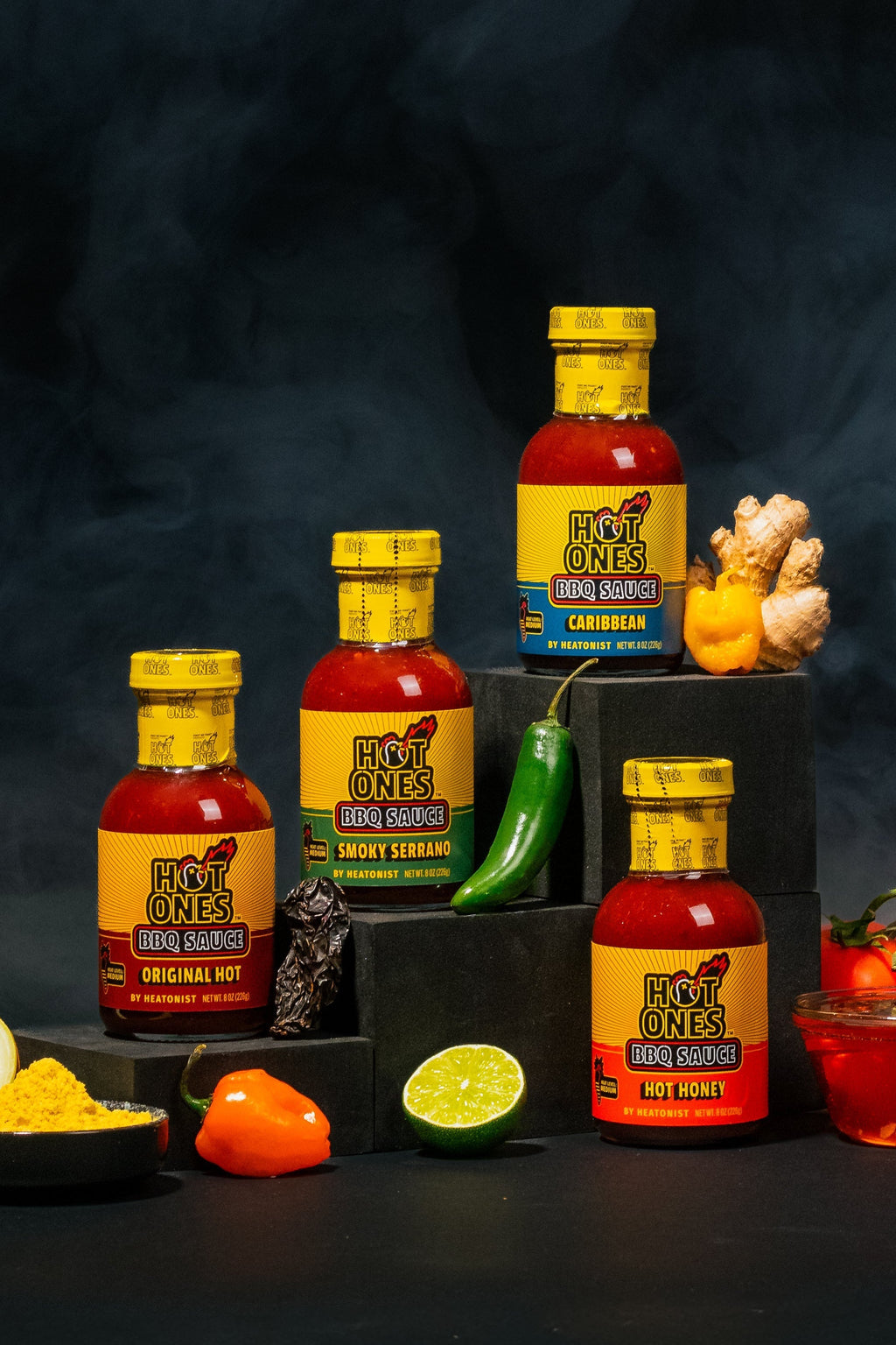 Hot Ones BBQ Trio Pack (Original / Hot Honey / Smoked Serrano)